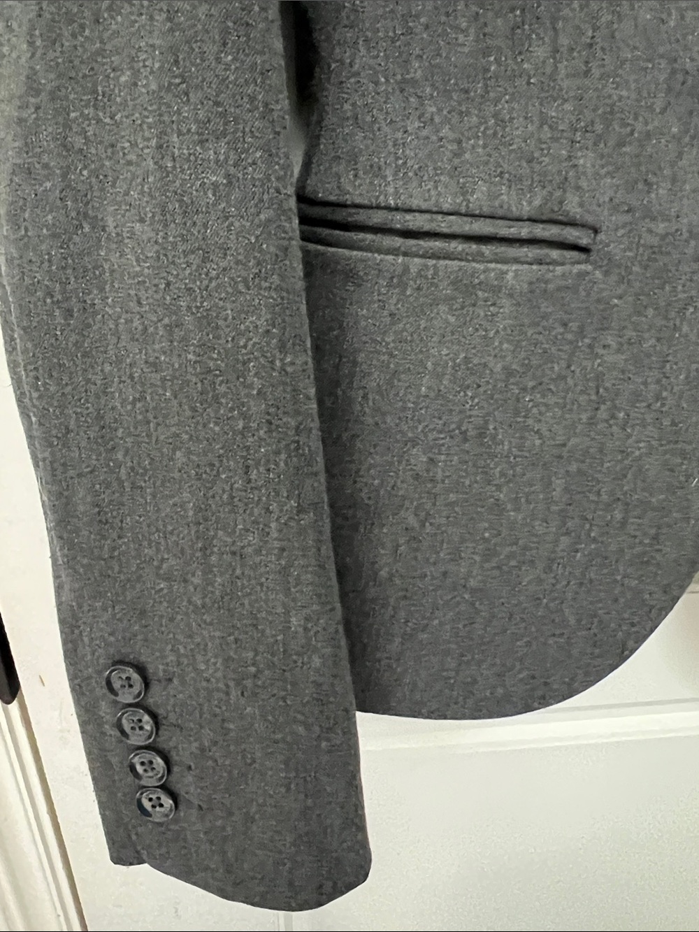 Express Women's Gray Single-Button Tailored Blazer Jacket - Picture 5 of 6